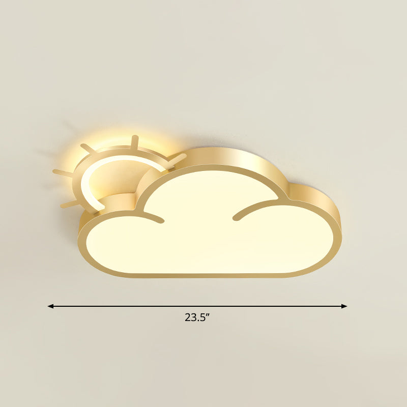 Cartoon Sunrise LED-Unterputz-Deckenleuchte, Acryl-Kinderzimmer-Unterputzleuchte