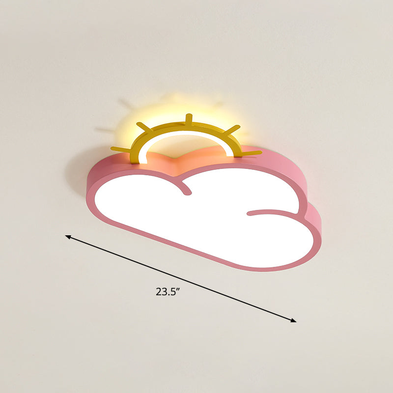 Cartoon Sunrise LED-Unterputz-Deckenleuchte, Acryl-Kinderzimmer-Unterputzleuchte