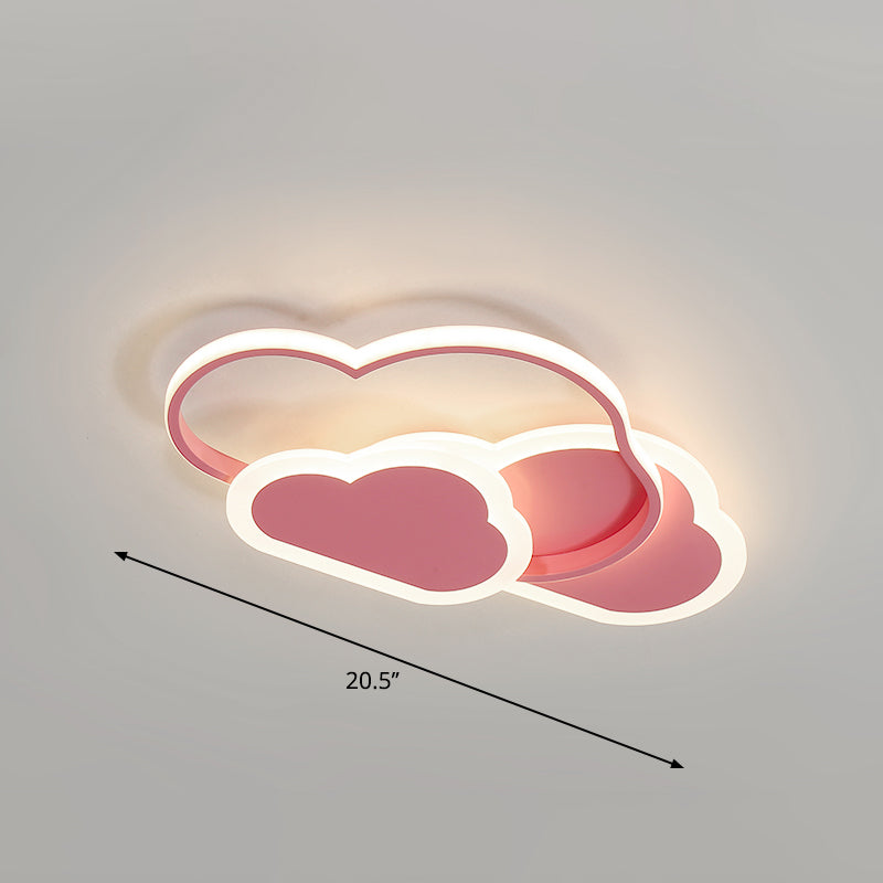 Bewölktes Schlafzimmer Deckenmontage Licht Acryl Childrens LED Unterputz Beleuchtung Halterung