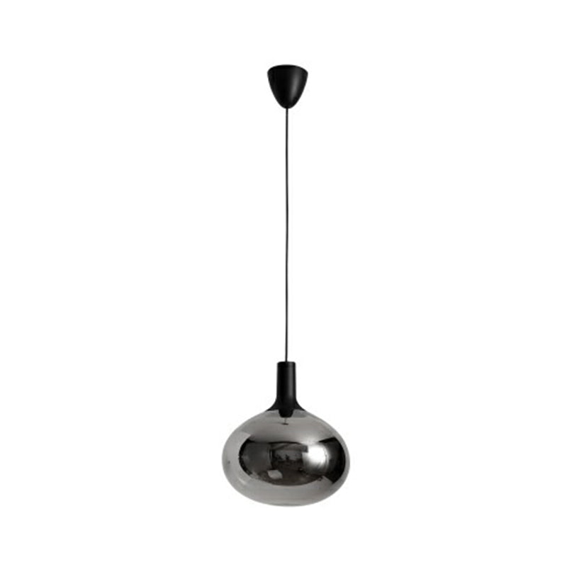 Elliptisch glas gesuspendeerd verlichtingsarmatuur moderne eenmalige zwarthangende lamp voor restaurant