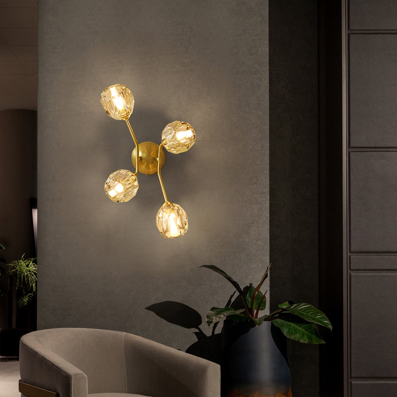 Branch Branch Wall Light Light Minimalistic Glass Sconce Apparecchiatura per la camera da letto