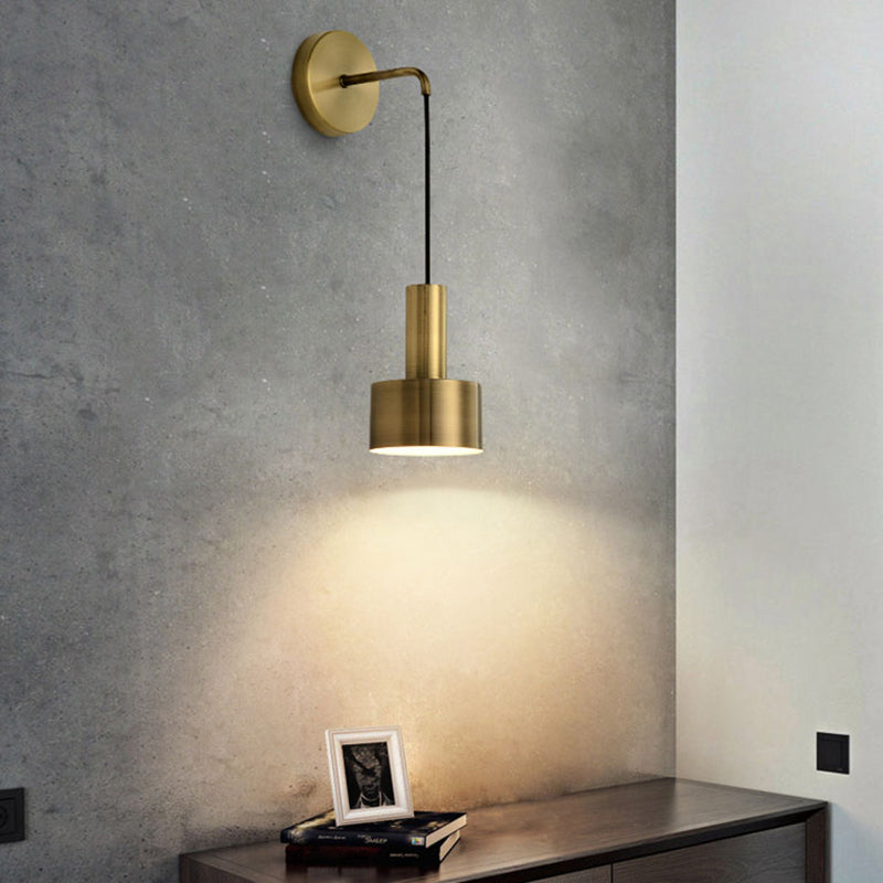 Postmodern Small Wall Hanging Light Metallic Single-Bulb Bedside Reading Wall Lamp