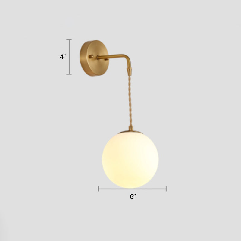 Postmodern Small Wall Hanging Light Metallic Single-Bulb Bedside Reading Wall Lamp