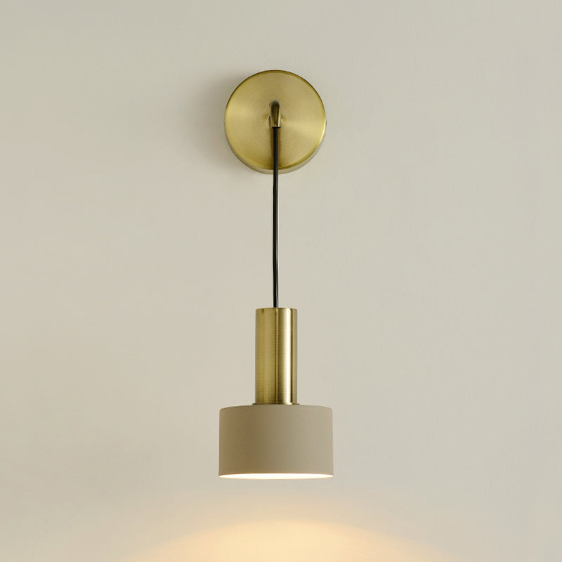 Postmodern Small Wall Hanging Light Metallic Single-Bulb Bedside Reading Wall Lamp