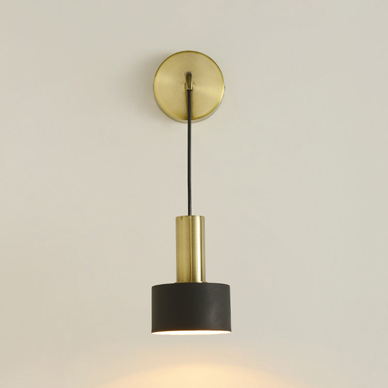 Postmodern Small Wall Hanging Light Metallic Single-Bulb Bedside Reading Wall Lamp
