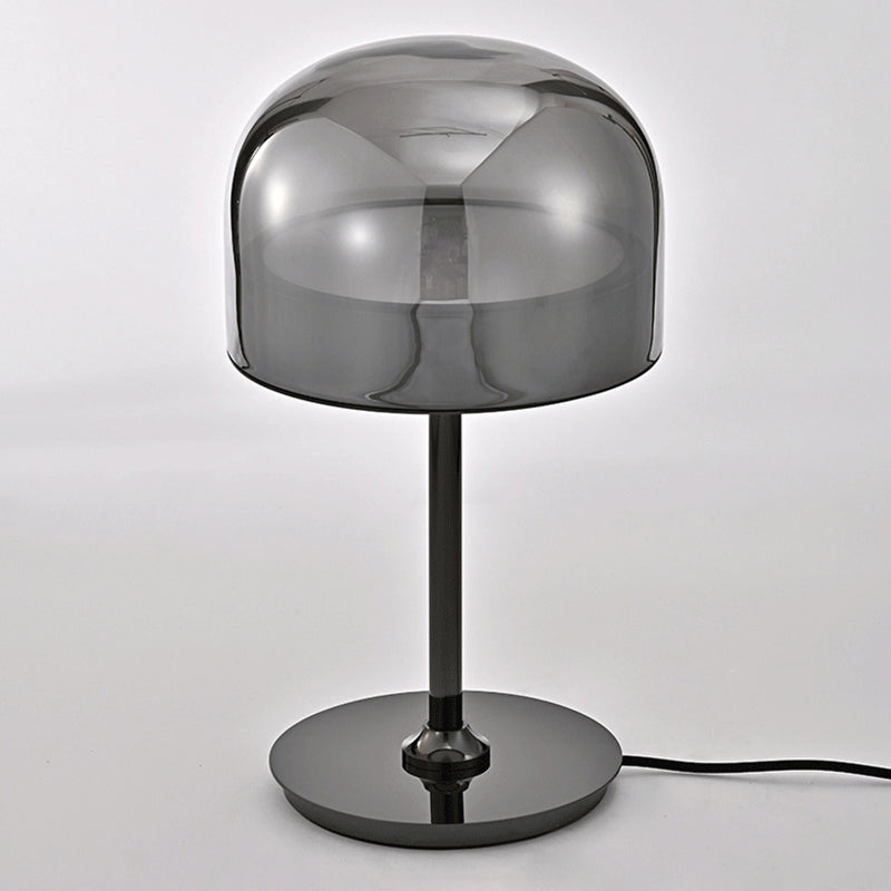 Lampada da comodino a LED in stile nordico a forma di cupola in vetro per camera da letto