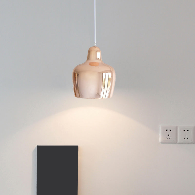 Urn Shaped Metal Suspension Light Modern 1-Light Hanging Pendant Light for Restaurant