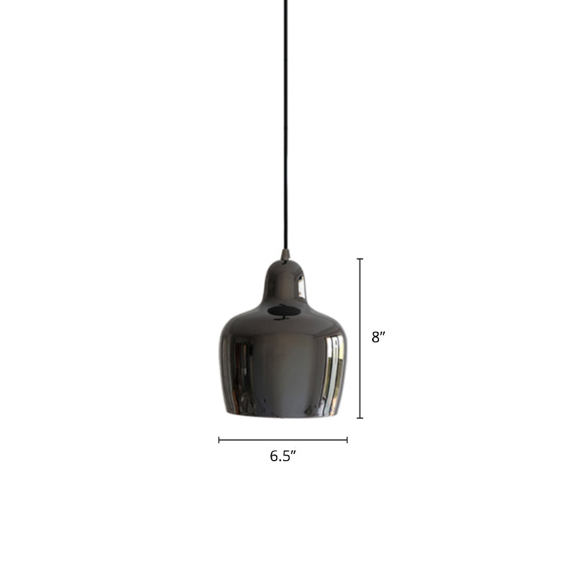 Urn Shaped Metal Suspension Light Modern 1-Light Hanging Pendant Light for Restaurant