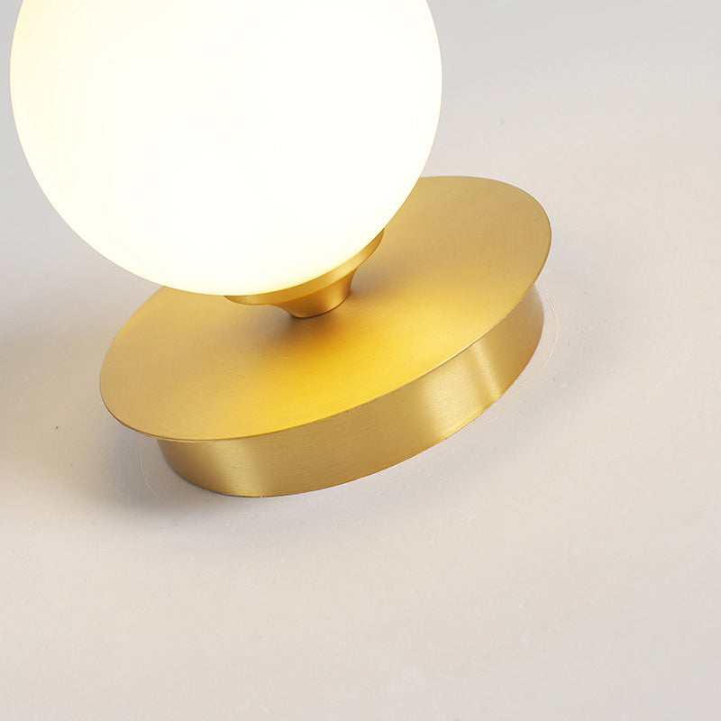 Lámpara de techo de montaje semiempotrado para pasillo redondo, luz empotrada simple de metal con 1 cabezal en latón