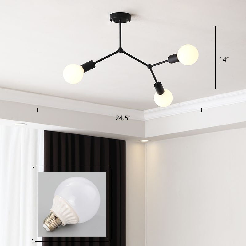 Moleculair metaal Kroonluchter licht Minimalistisch opgehangen verlichtingsarmatuur voor woonkamer