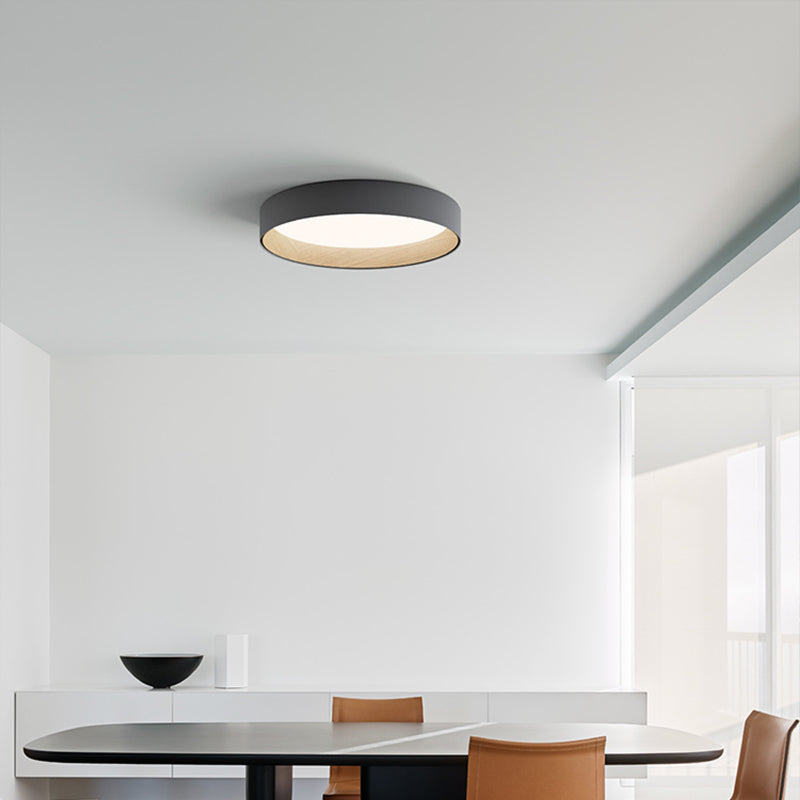 Nordic Circulair LED Plafond Flush Mount Metalen Keuken Flush Mount Lamp met Acryl Diffuser