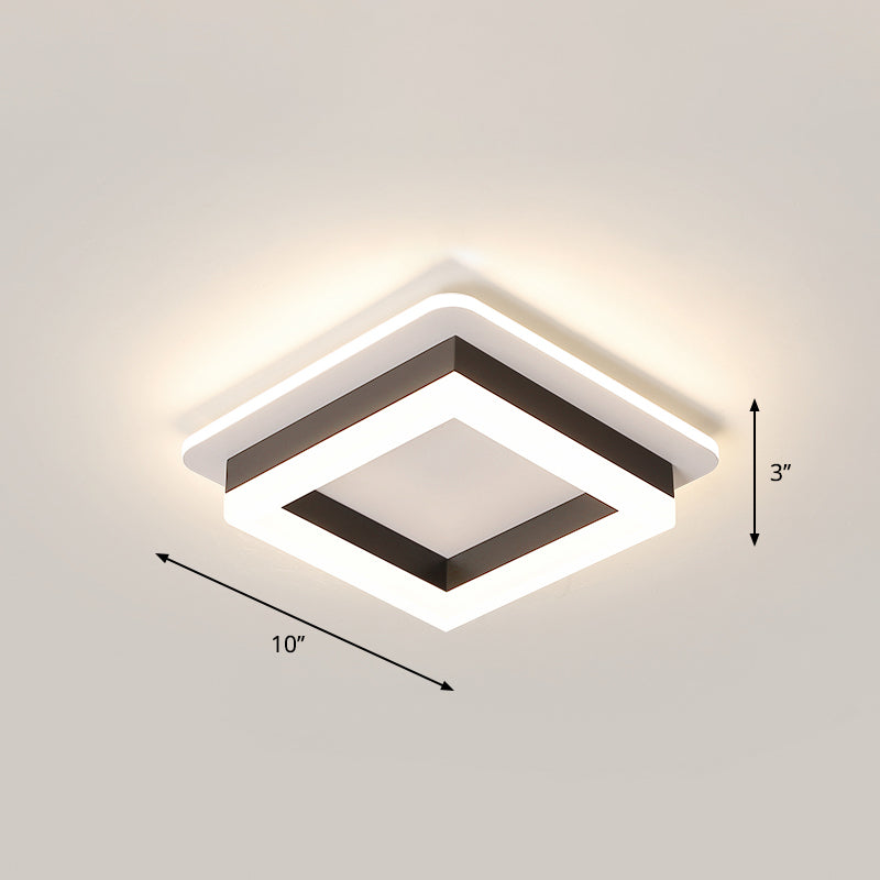 Loop Shaped LED Flush Mount Fixture Simple Style Metal Entryway Ceiling Flush Light