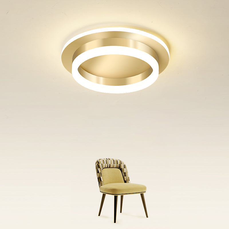 Loop Shaped LED Flush Mount Fixture Simple Style Metal Entryway Ceiling Flush Light