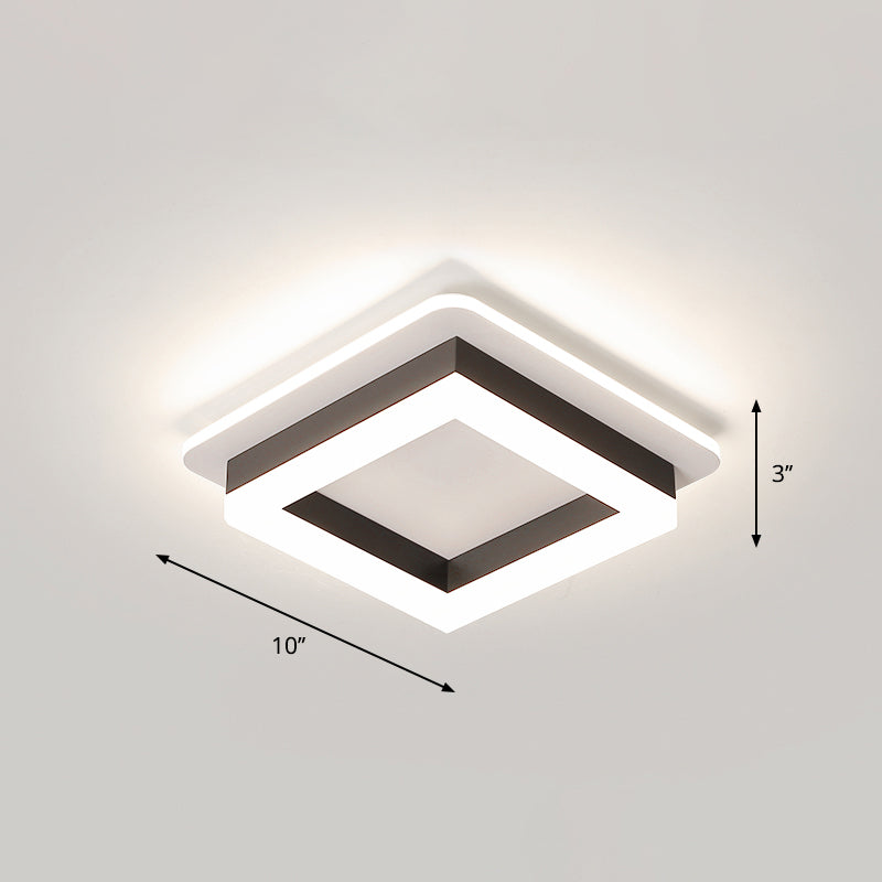 Loop Shaped LED Flush Mount Fixture Simple Style Metal Entryway Ceiling Flush Light