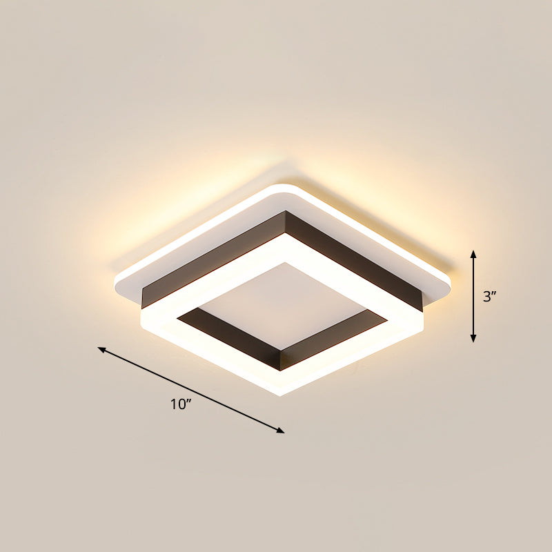 Loop Shaped LED Flush Mount Fixture Simple Style Metal Entryway Ceiling Flush Light