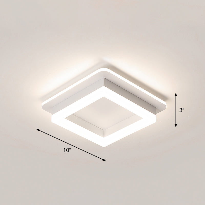 Loop Shaped LED Flush Mount Fixture Simple Style Metal Entryway Ceiling Flush Light