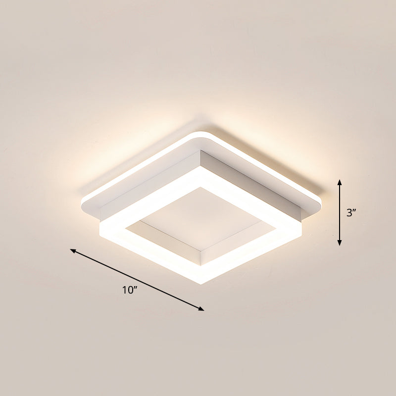 Loop Shaped LED Flush Mount Fixture Simple Style Metal Entryway Ceiling Flush Light