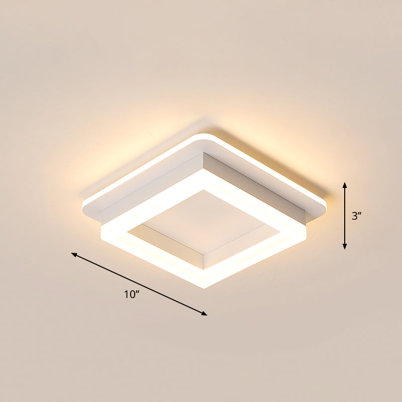 Loop Shaped LED Flush Mount Fixture Simple Style Metal Entryway Ceiling Flush Light