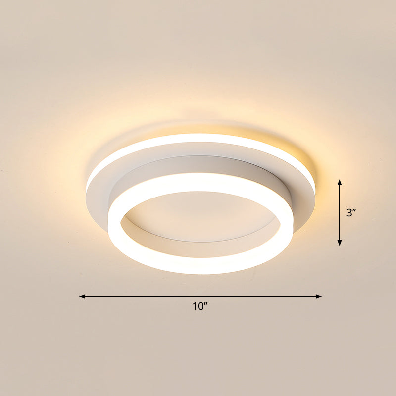 Loop Shaped LED Flush Mount Fixture Simple Style Metal Entryway Ceiling Flush Light