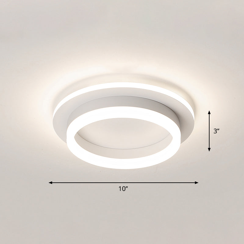 Loop Shaped LED Flush Mount Fixture Simple Style Metal Entryway Ceiling Flush Light