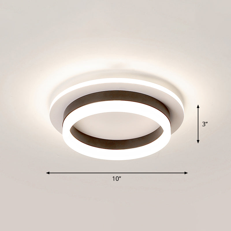 Loop Shaped LED Flush Mount Fixture Simple Style Metal Entryway Ceiling Flush Light