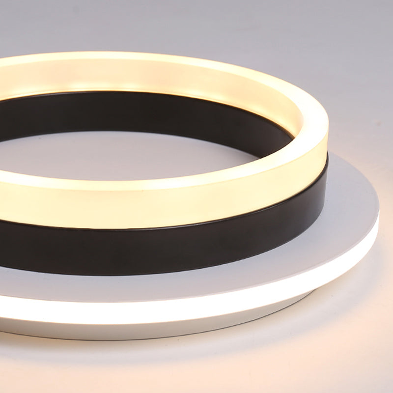 Lámpara de techo empotrada de pasillo pequeño, montaje empotrado LED minimalista de metal con difusor acrílico