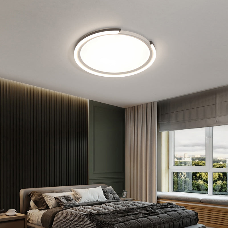 Extra dun rond aluminium plafondinbouw LED-inbouwlamp in Scandinavische stijl voor slaapkamer