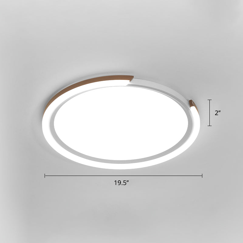 Extra-Thin Round Aluminum Ceiling Flush Nordic Style LED Flush Mount Light for Bedroom