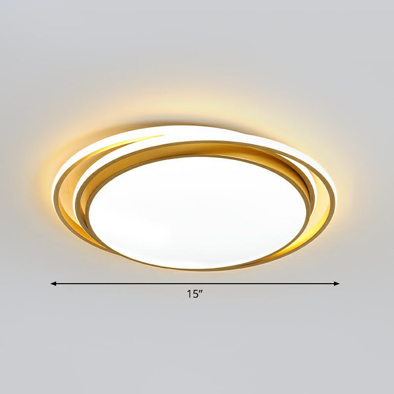 Acrylic Circular LED Flush Mount Lighting Modern Style Ceiling Light Fixture for Bedroom