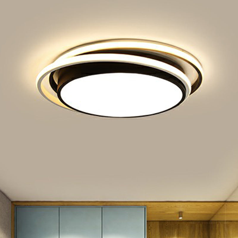 Acrylic Circular LED Flush Mount Lighting Modern Style Ceiling Light Fixture for Bedroom
