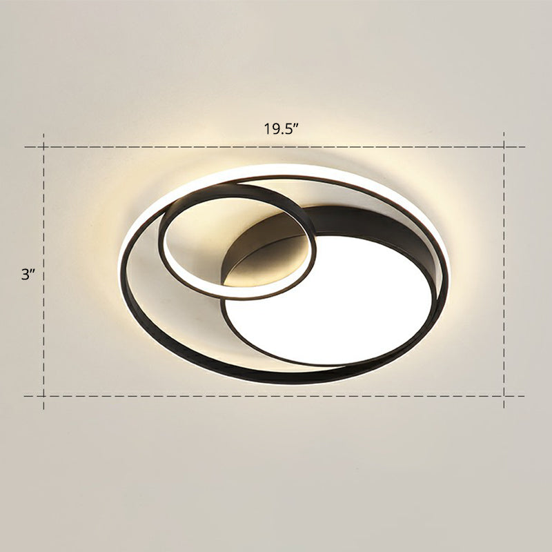 Moderne ringvormige inbouwverlichting metalen slaapkamer LED-plafondlamp