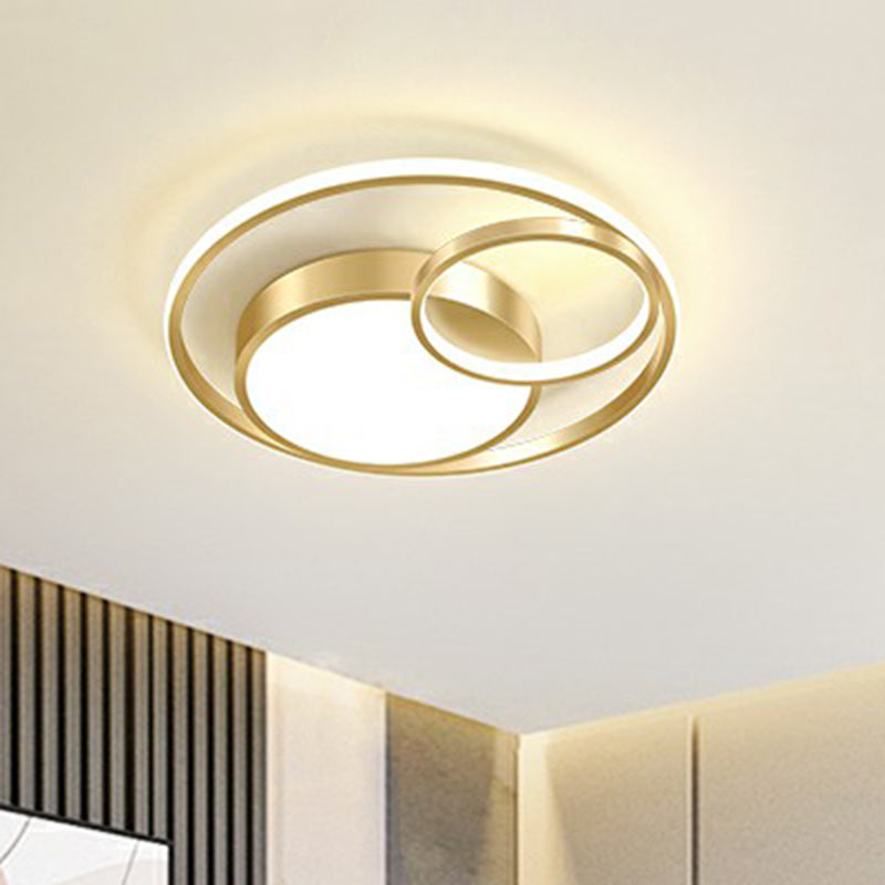 Moderne ringvormige inbouwverlichting metalen slaapkamer LED-plafondlamp