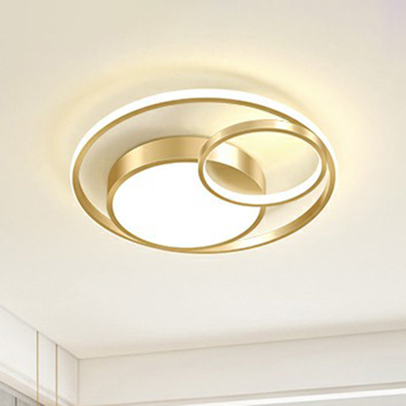 Moderne ringvormige inbouwverlichting metalen slaapkamer LED-plafondlamp