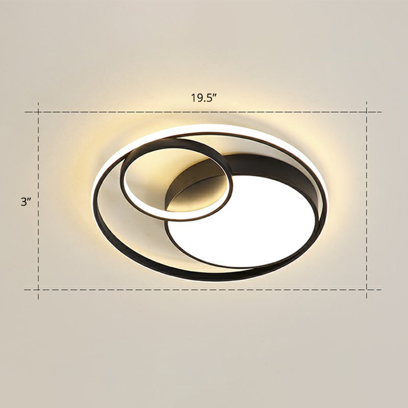 Moderne ringvormige inbouwverlichting metalen slaapkamer LED-plafondlamp