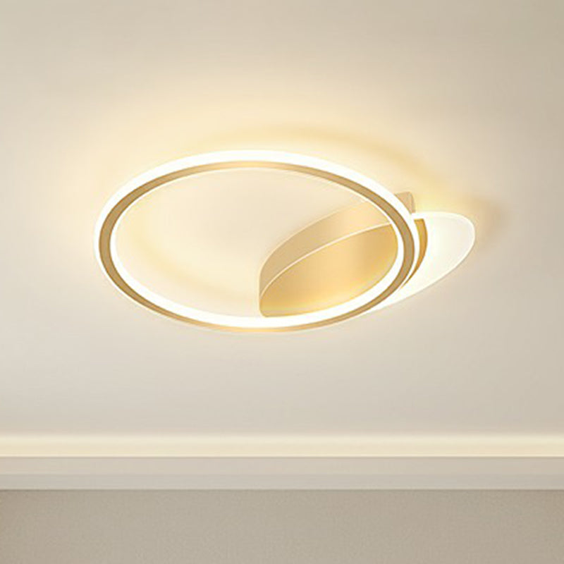 Gouden Ultradunne Led Flush Mount Plafond Fixture Simplicity Metal Flush gemonteerd Licht voor Slaapkamer