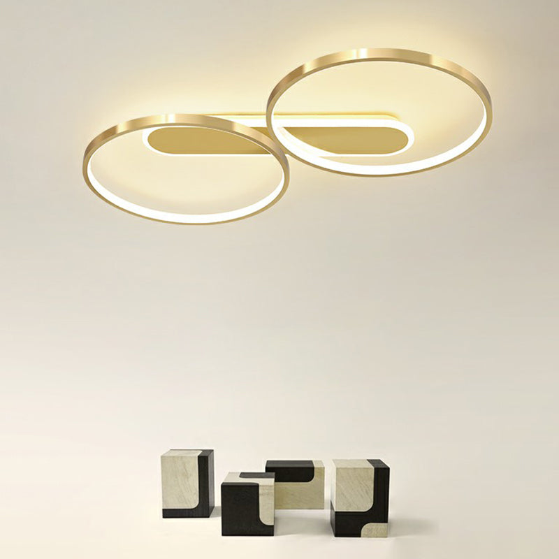 Golden Circle inbouwlamp minimalisme LED metalen plafondlamp voor slaapkamer