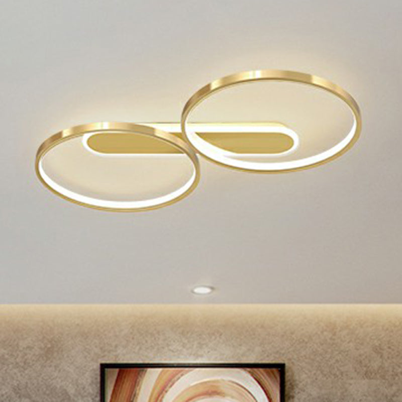 Golden Circle inbouwlamp minimalisme LED metalen plafondlamp voor slaapkamer