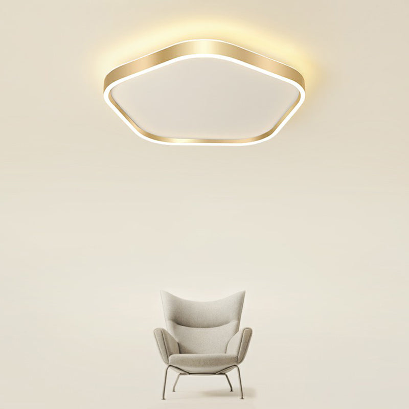 Gouden Pentagon inbouw led-licht eenvoudige stijl acryl plafondverlichting voor slaapkamer