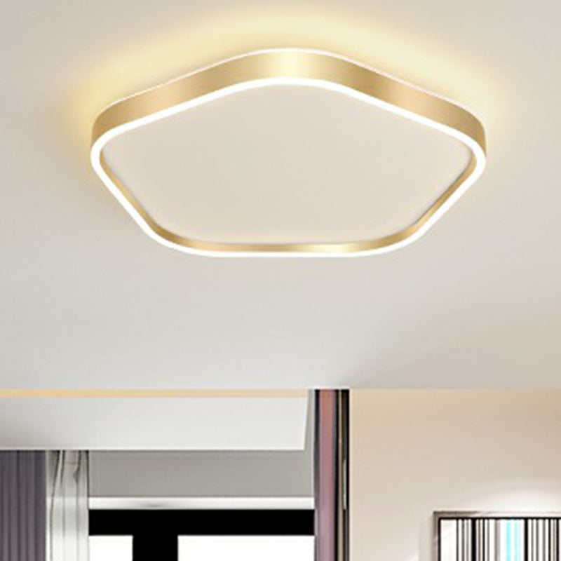 Gouden Pentagon inbouw led-licht eenvoudige stijl acryl plafondverlichting voor slaapkamer