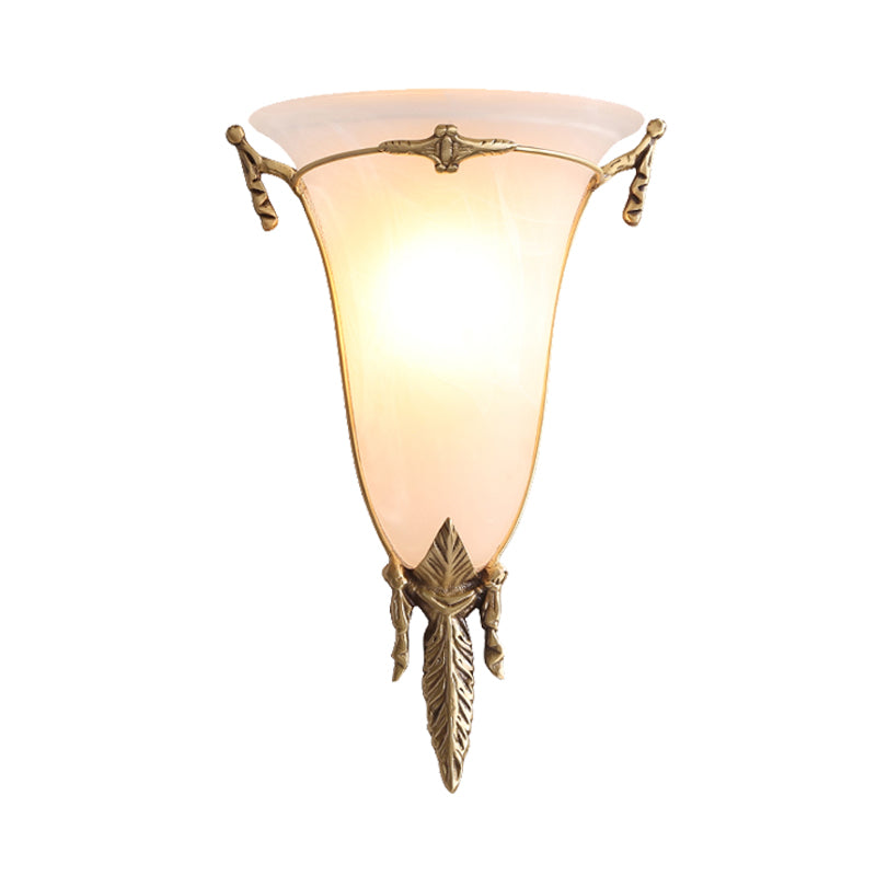 Cône Cone Light Traditionnaire Verre blanc 1 HEAD LA TEAUX MUR MUR POUR LA LAMPE MUR POUR LE SOIR, 10 "/ 13" de large