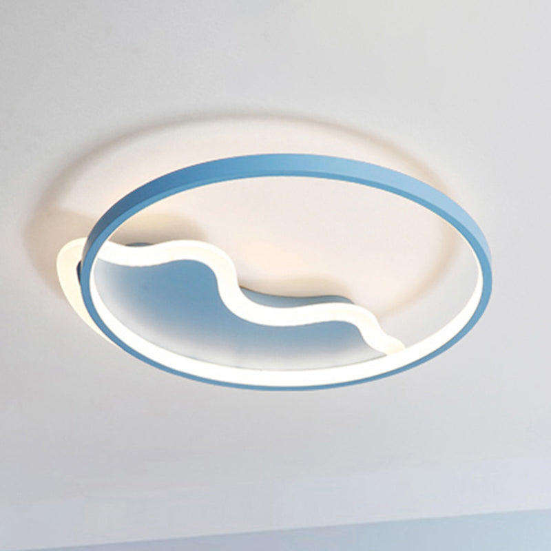 Nordic Style Mountain Flush Ceiling Light Acrylic Ceiling Lamp for Living Room Foyer