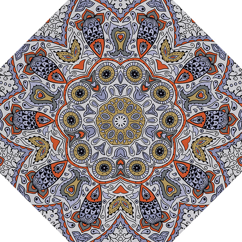 Fancy Geometric Print Rug Multi Colored Polyster Indoor Rug Easy Care Pet Friendly Washable Area Rug for Bedroom