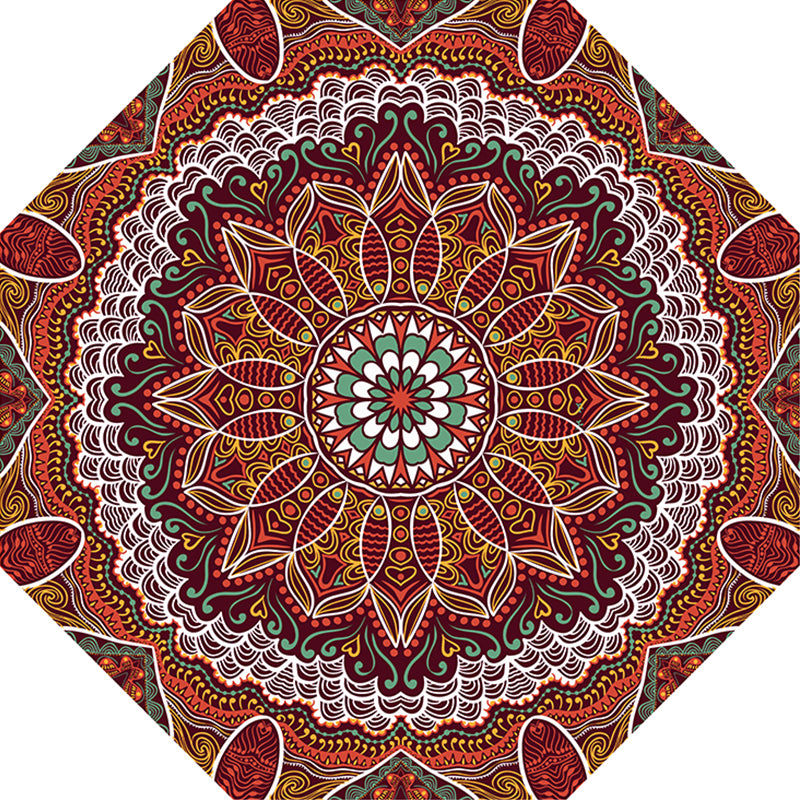 Fancy Geometric Print Rug Multi Colored Polyster Indoor Rug Easy Care Pet Friendly Washable Area Rug for Bedroom