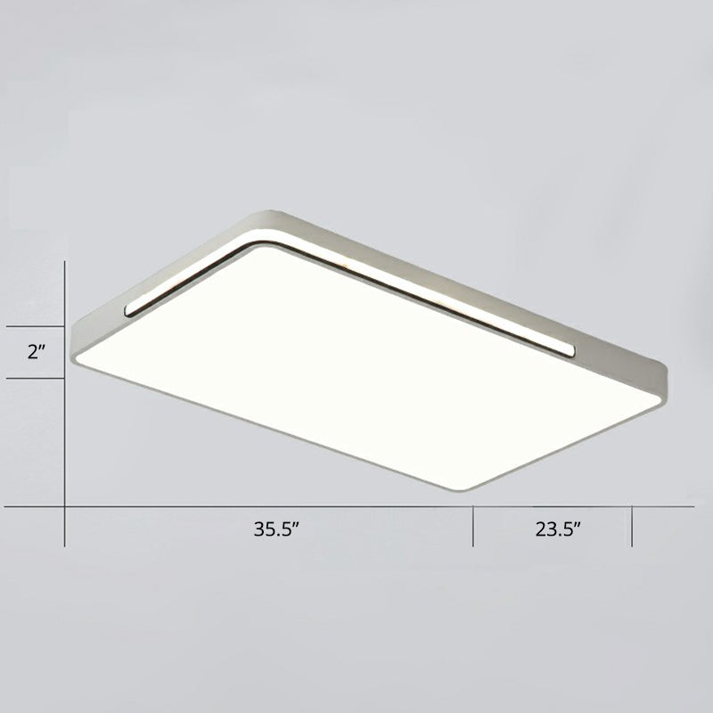 Nordische geometrische LED-Deckenleuchte für die Oberflächenmontage, Metall-Wohnzimmer-Einbauleuchte in Weiß