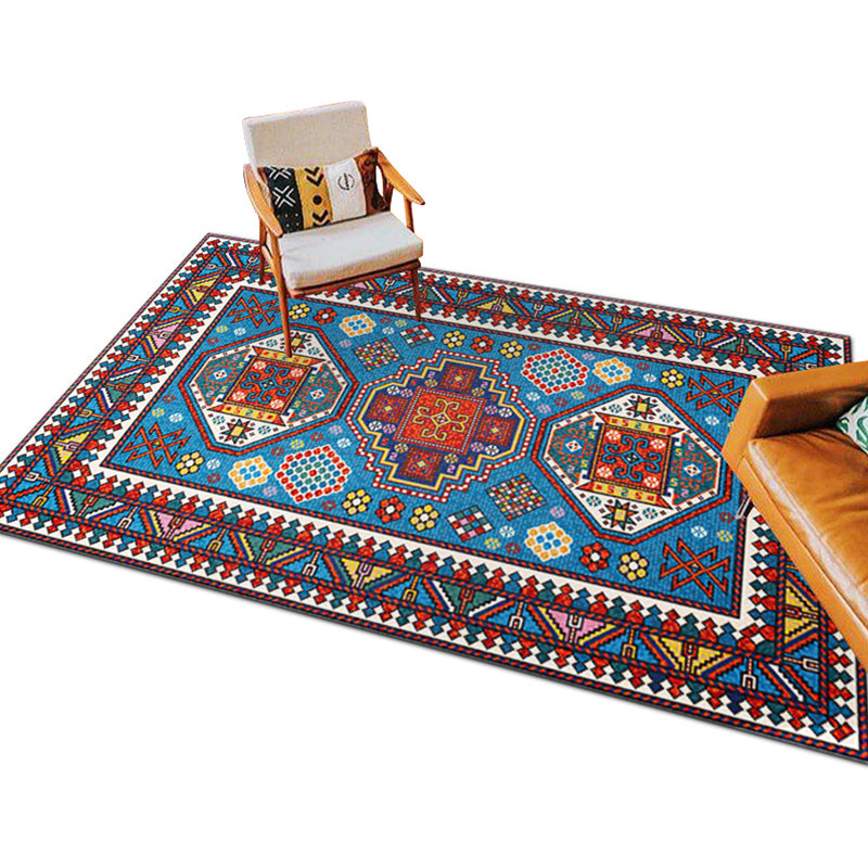 Eclectisch tribaal patronen met een patroon Multi-gekleurde polypropyleen binnen Tapijt Anti-slip achteruitgang Petvriendelijk gebied tapijt voor woonkamer
