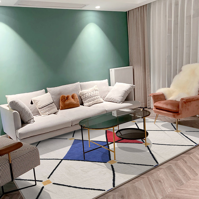 Boho-Chic Living Room tapis multicolored abstrait imprimé tapis intérieur polypropylène Easy Care Anim Friendly Area Captide