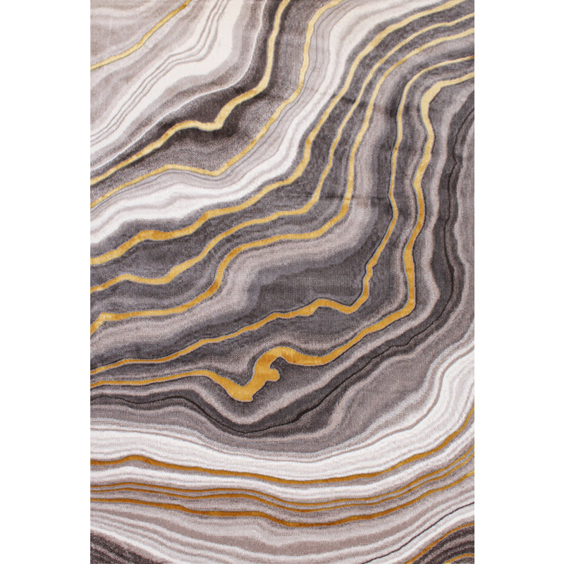 Minimalist Geometric Print Rug Multi Colored Polypropylene Area Carpet Non-Slip Backing Stain-Resistant Area Rug for Room