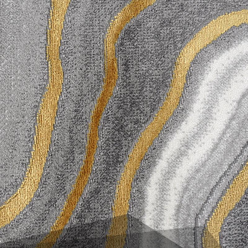 Minimalist Geometric Print Rug Multi Colored Polypropylene Area Carpet Non-Slip Backing Stain-Resistant Area Rug for Room