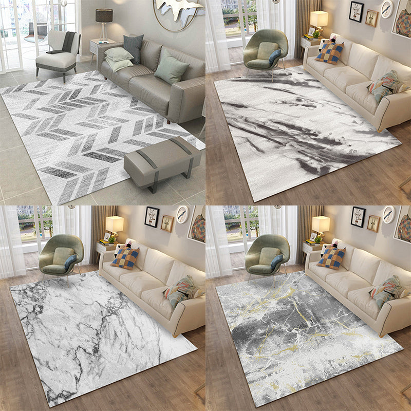 Contemporary Abstract Pattern Rug Multi-Color Polypropylene Indoor Rug Non-Slip Backing Pet Friendly Area Carpet for Room