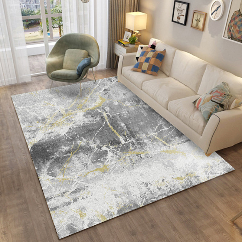 Contemporary Abstract Pattern Rug Multi-Color Polypropylene Indoor Rug Non-Slip Backing Pet Friendly Area Carpet for Room